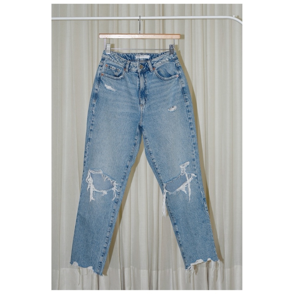 Garage Distressed Mom Jeans